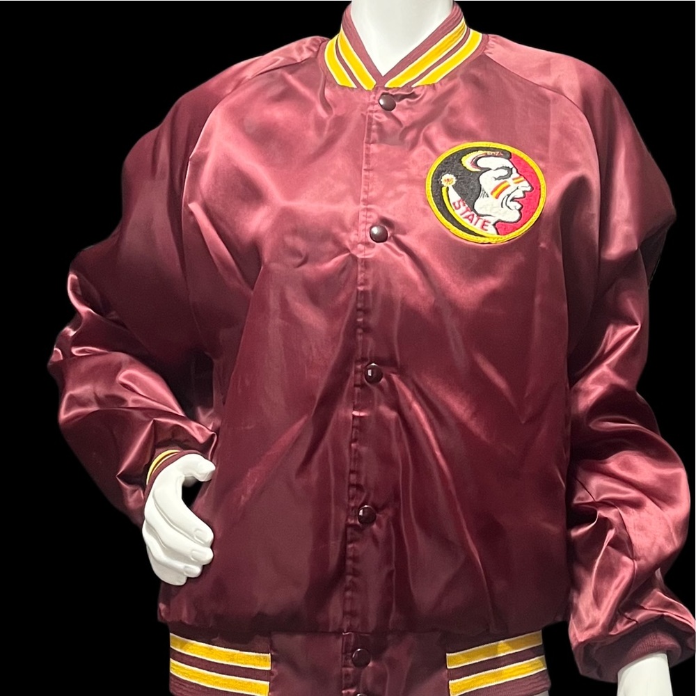 Florida state seminoles vintage satin bomber jacket